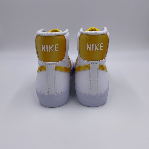 Nike Blazer Mid  White / Yellow Womens Shoes - Picture 4 of 8